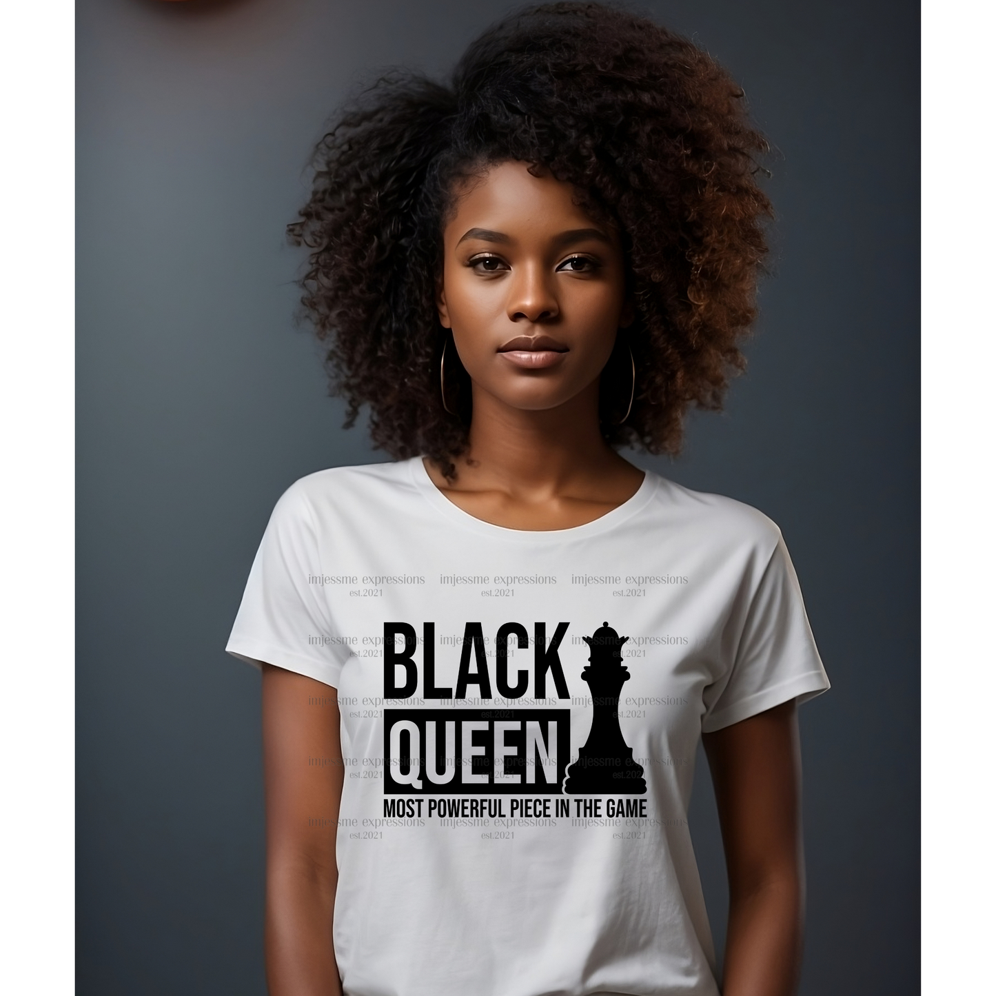 Black Queen (Blk & Wht) - Melanin Magic Sublimation Graphic Tee