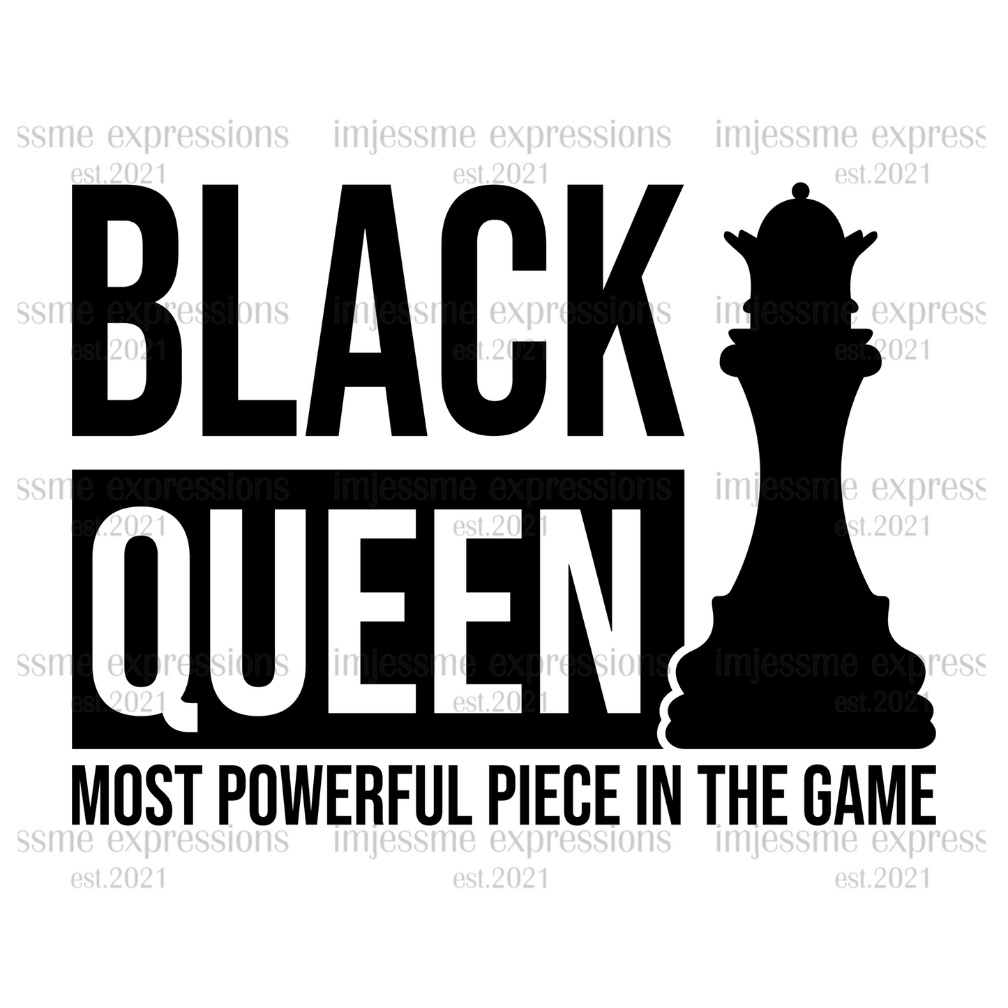 Black Queen (Blk & Wht) - Melanin Magic Sublimation Graphic Tee