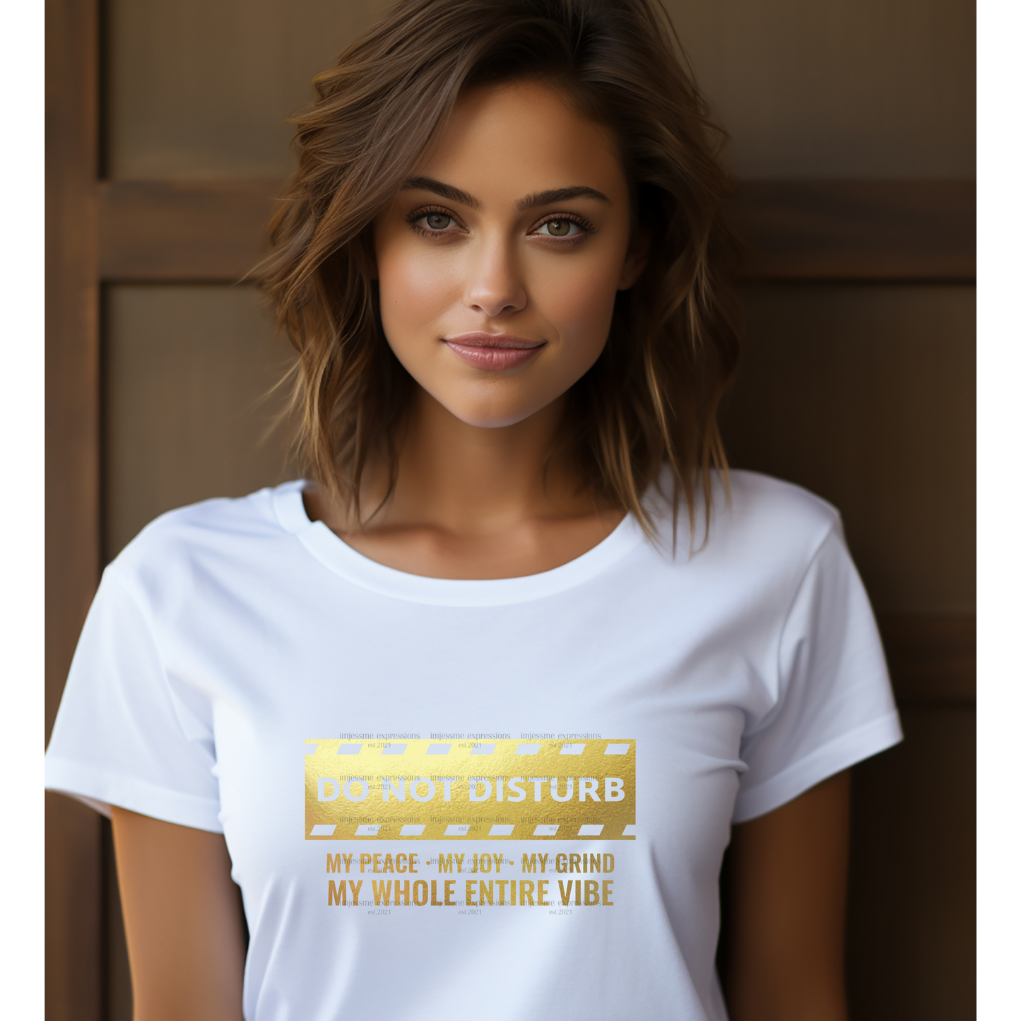 Do Not Disturb Gold - Word Art Sublimation Graphic Tee