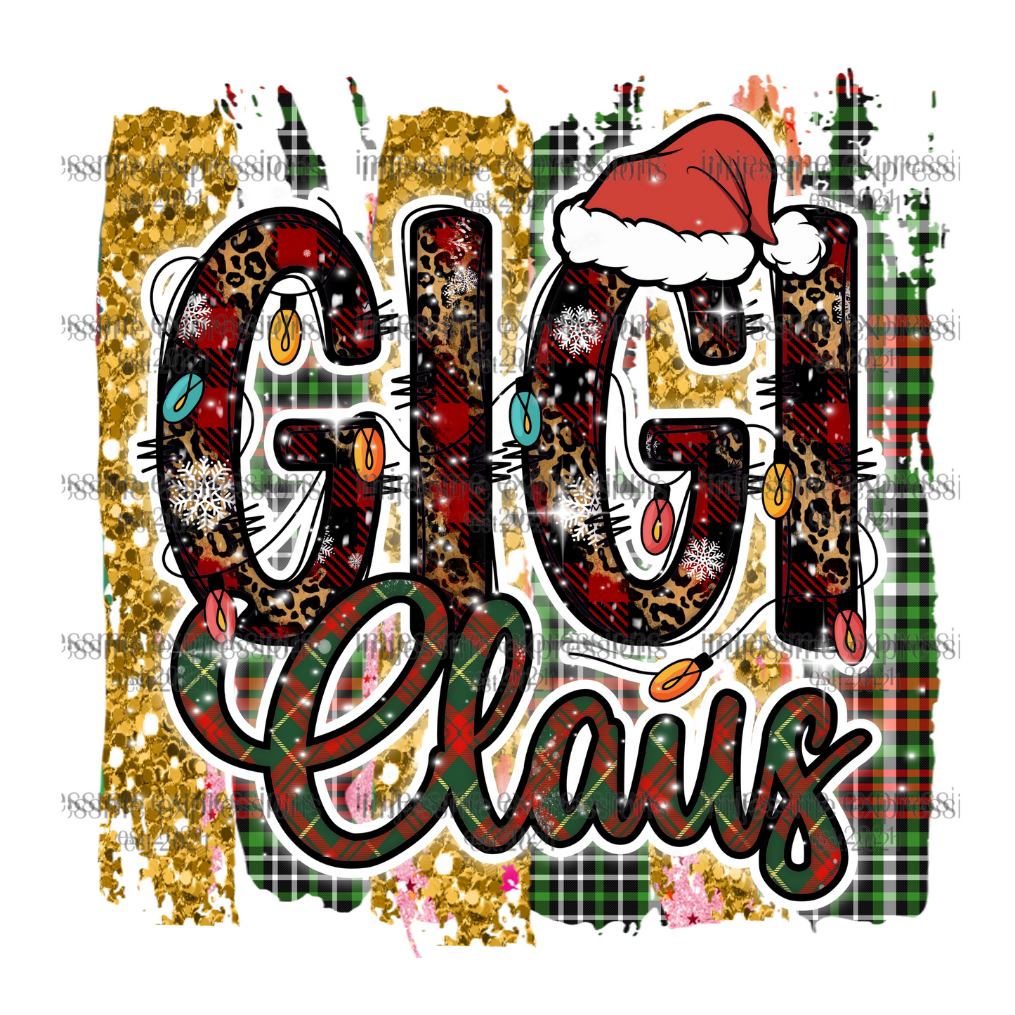 Gigi - "Claus" Matching Christmas Graphic Tee