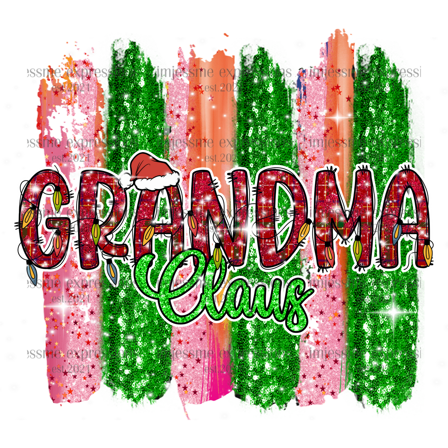 Grandma - "Claus" Matching Christmas Graphic Tee