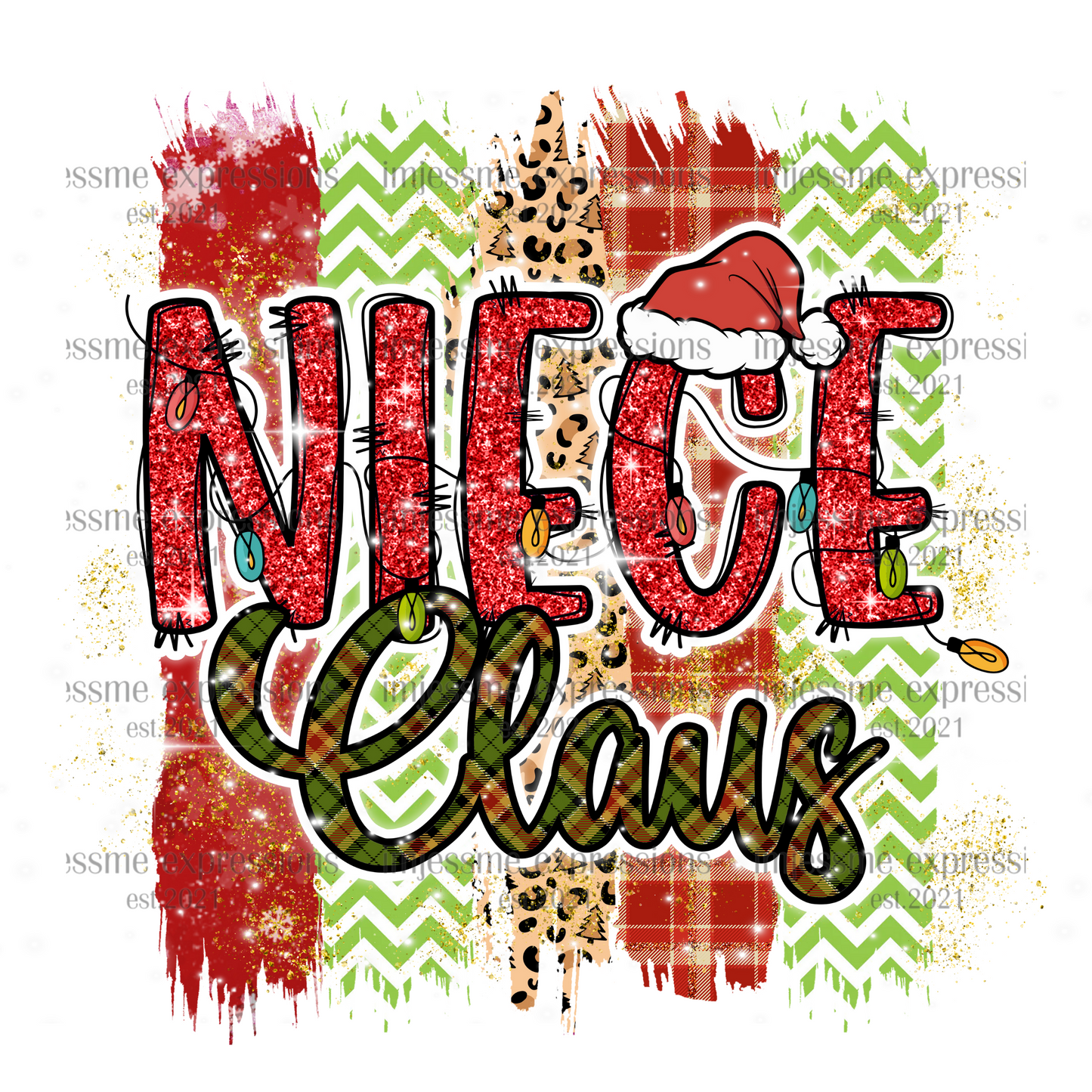 Niece - "Claus" Matching Christmas Graphic Tee