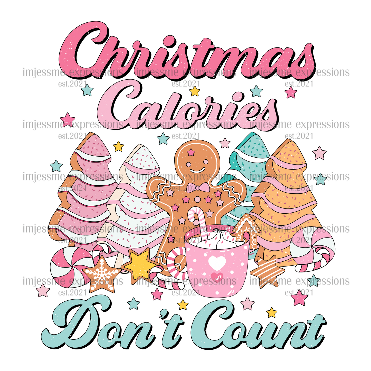 Retro-Christmas calories don't count - Graphic Tee