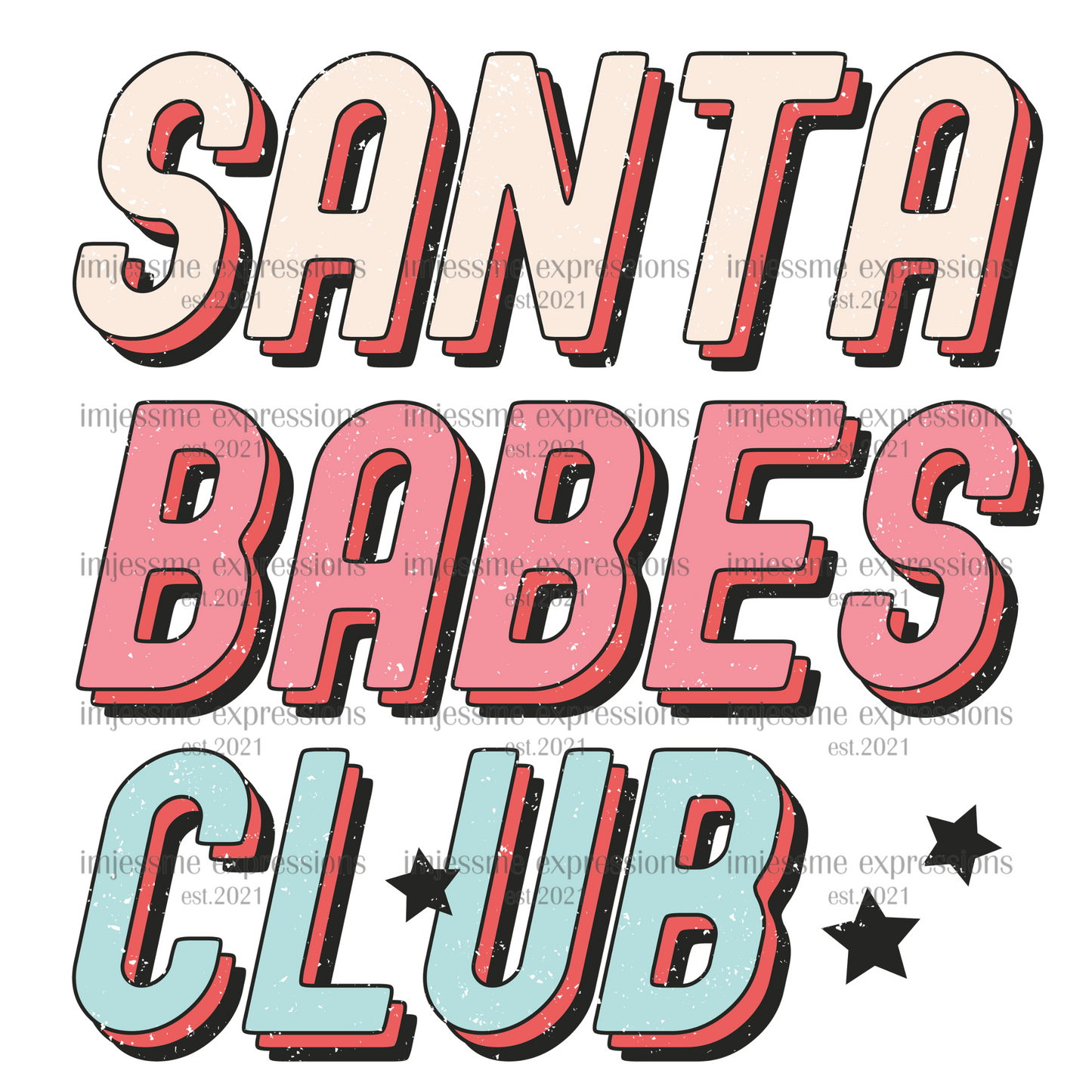 Retro-Santa Babes Club - Graphic Tee