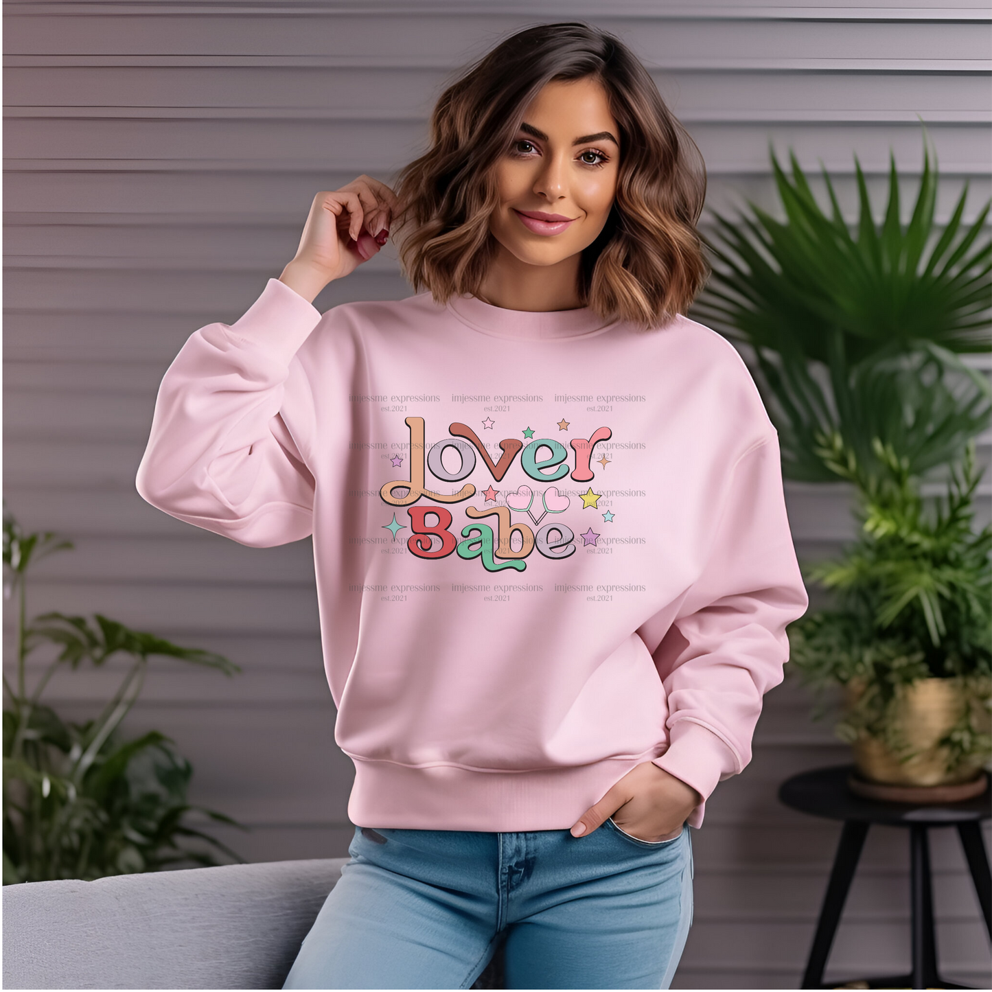 Lover Babe - DTF Valentine's Day Graphic Sweater