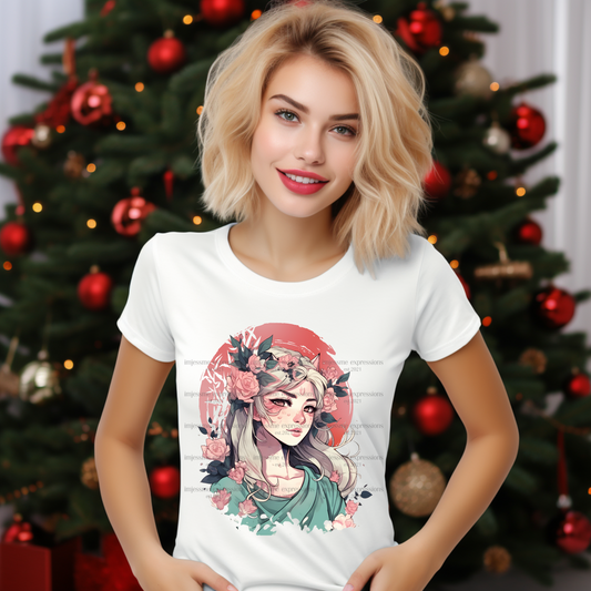 Anime Girl Portrait - Sublimation Graphic Tee