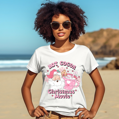 Retro-Hot Cocoa, Christmas Movie - Graphic Tee