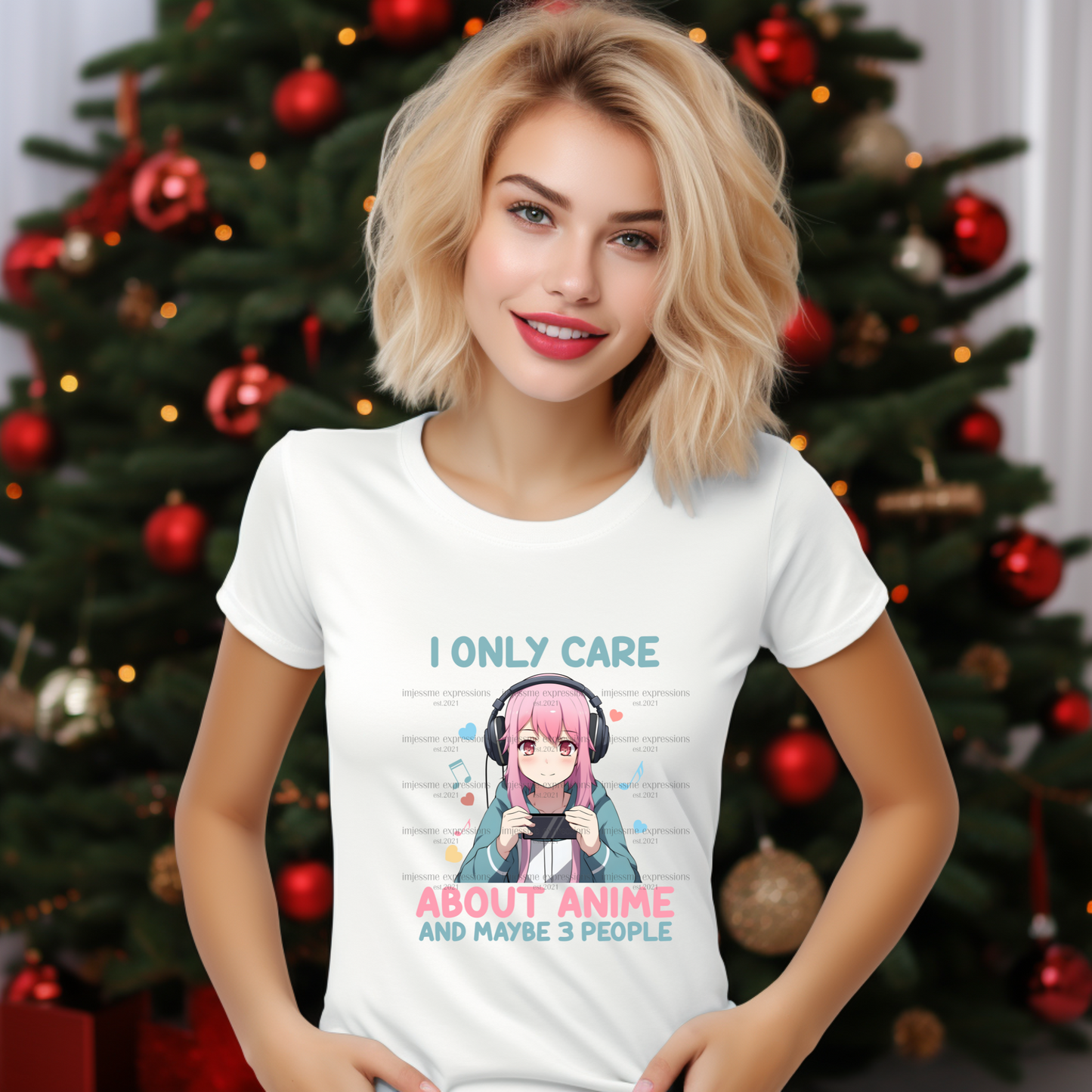 I Only Care About Anime and Maybe 3 People - Sublimation Graphic Tee