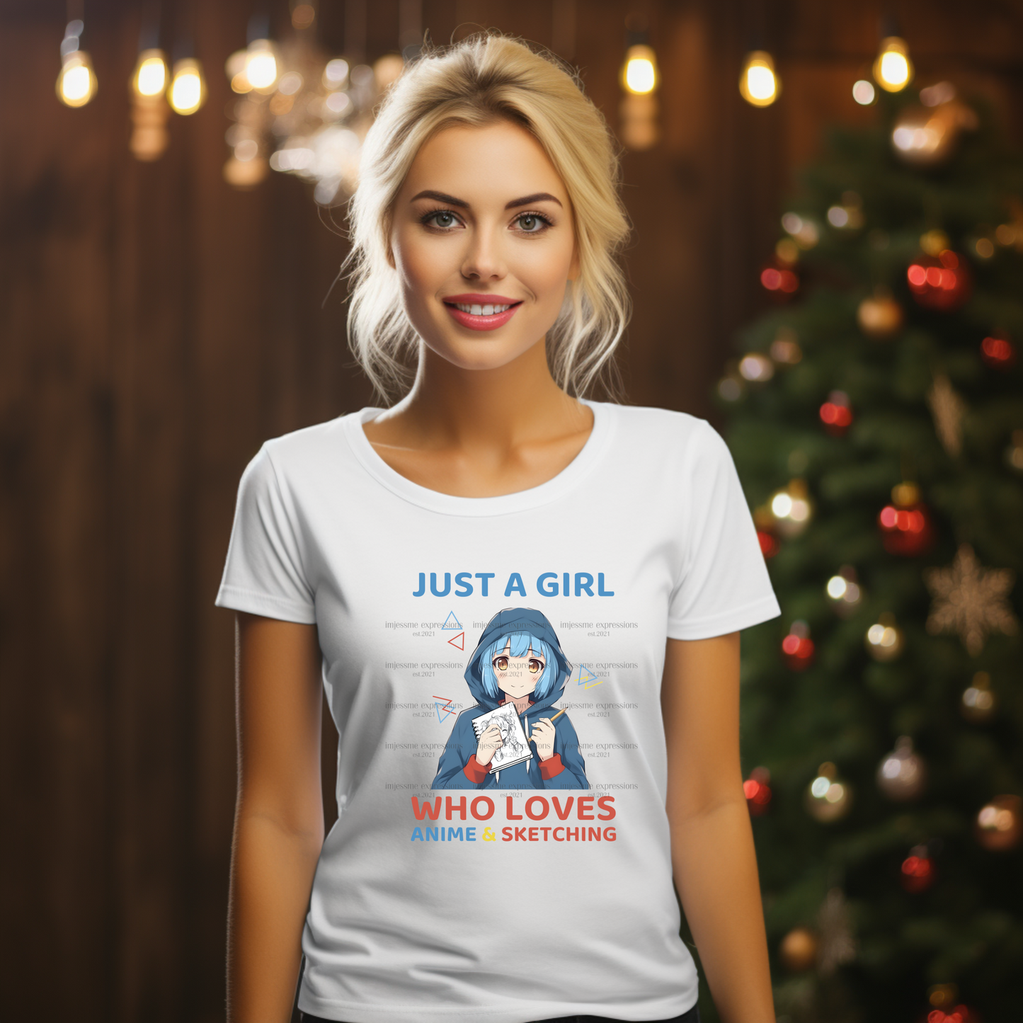 Just a Girl Who Loves Anime and Sketching - Sublimation Graphic Tee