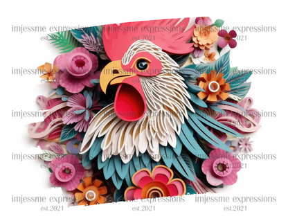 3D ROOSTER - GRAPHIC TEE