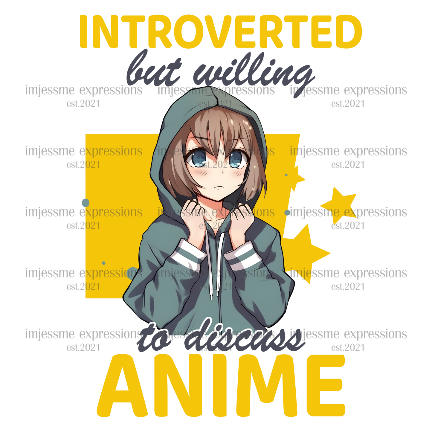 Introverted, but willing to discuss Anime - Sublimation Graphic Tee