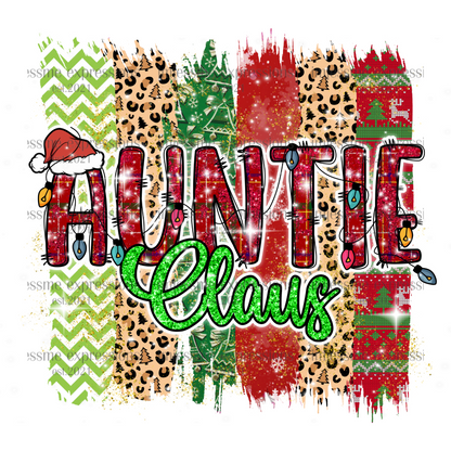 Auntie 2 - "Claus" Matching Christmas Graphic Tee