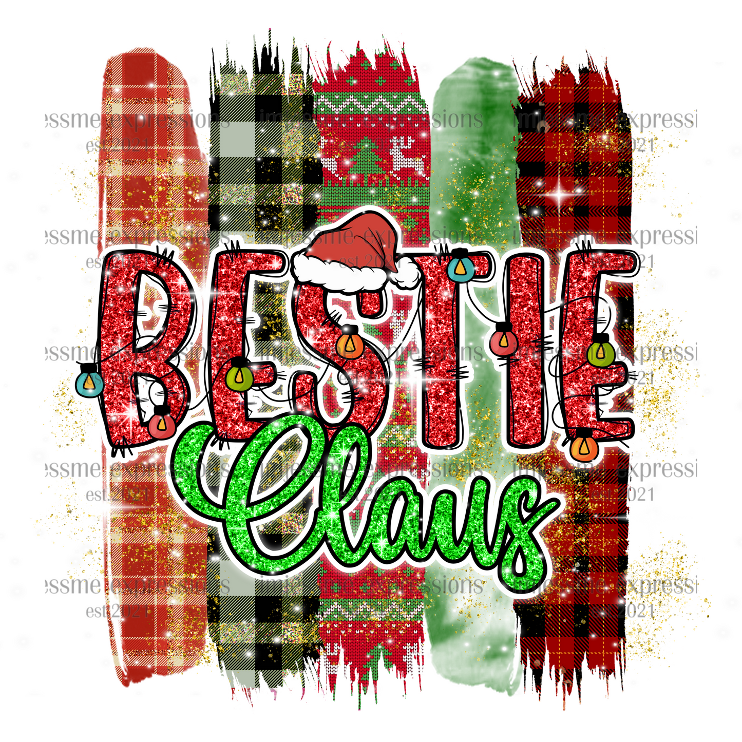 Bestie - "Claus" Matching Christmas Graphic Tee