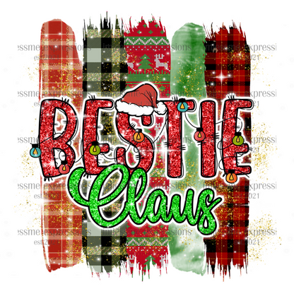 Bestie - "Claus" Matching Christmas Graphic Tee