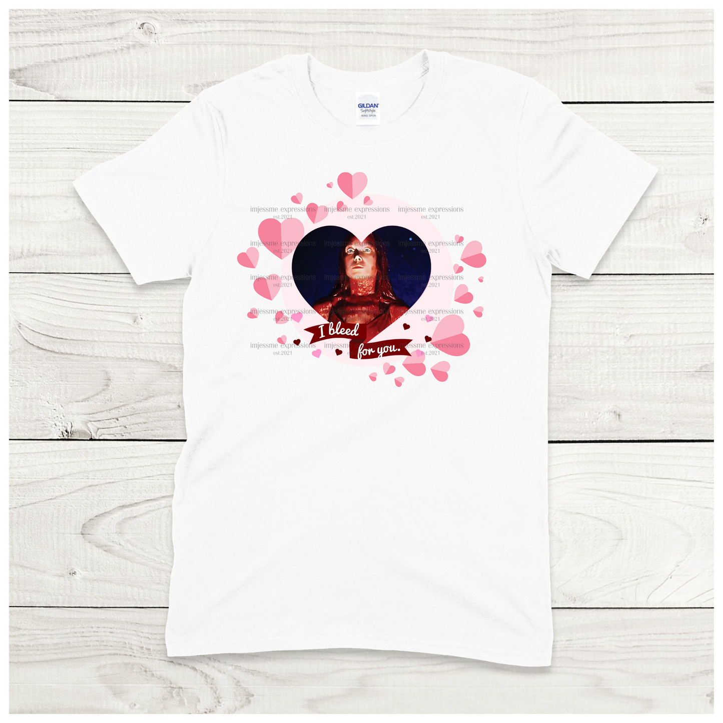 Carrie-I bleed for you - Scary Valentine Sublimation Graphic Tee