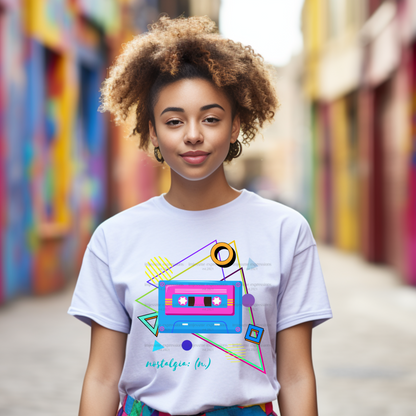 Cassette Tape - Nostalgic 90's Sublimation Graphic Tee