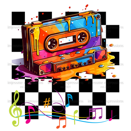 Cassette Tape - Vintage Music Sublimation Graphic Tee