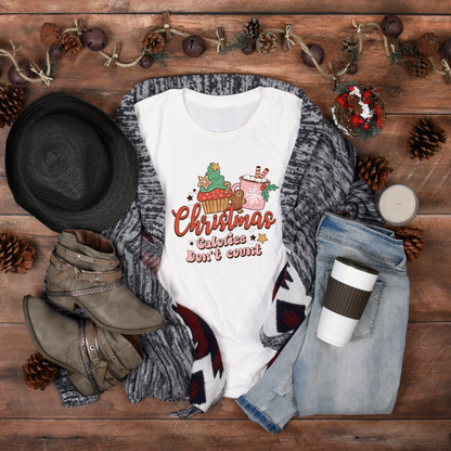 Retro-Christmas Calories Don't Count - Graphic Tee
