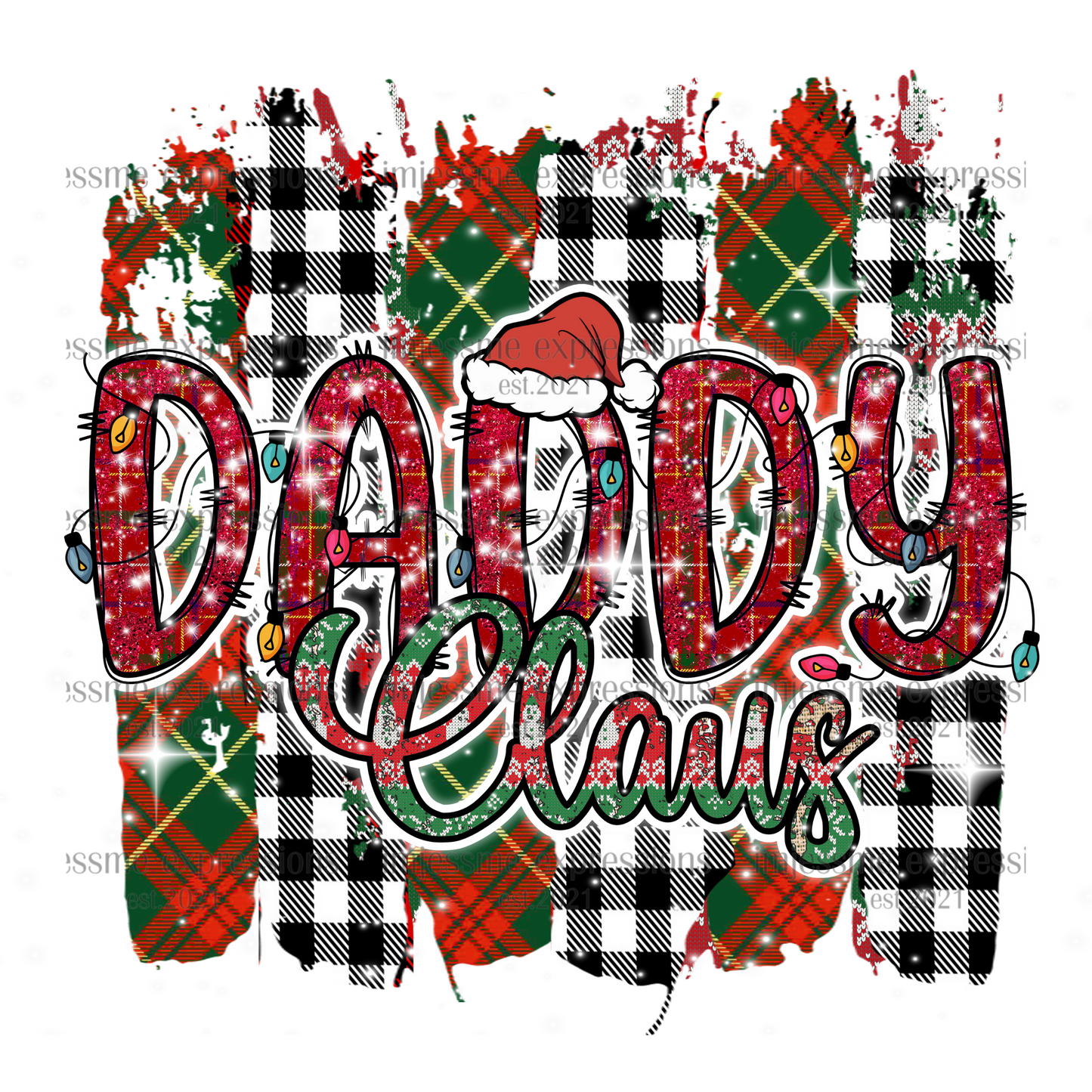 Daddy - "Claus" Matching Christmas Graphic Tee
