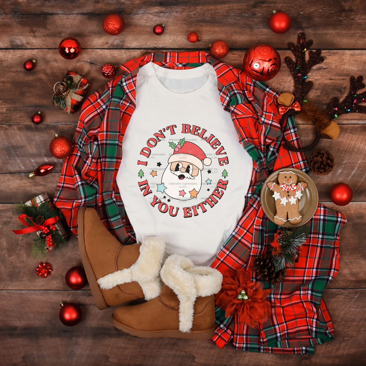 Retro-I don't believe in you either Santa - Graphic Tee