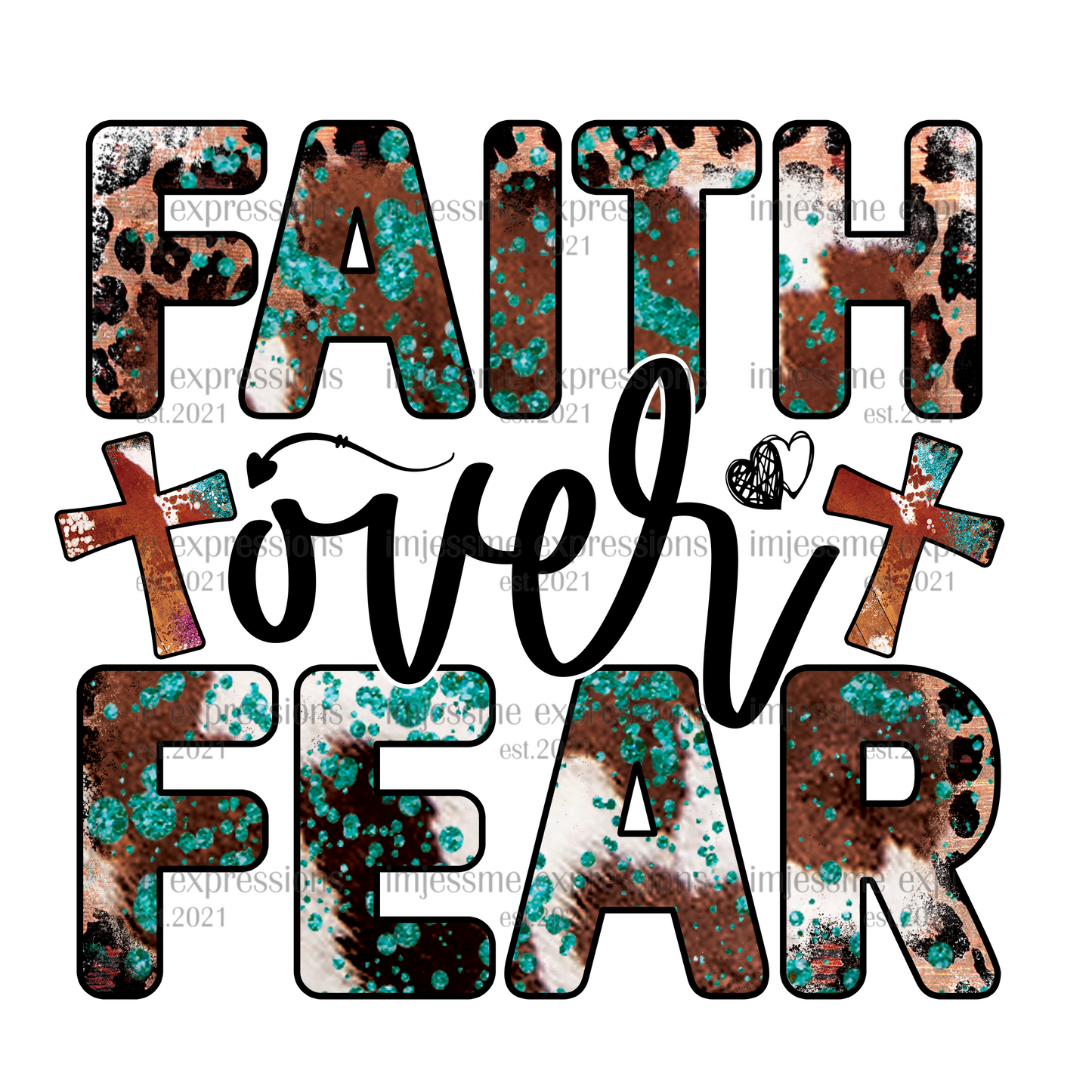 Faith Over Fear 2 - Sublimation Graphic Tee