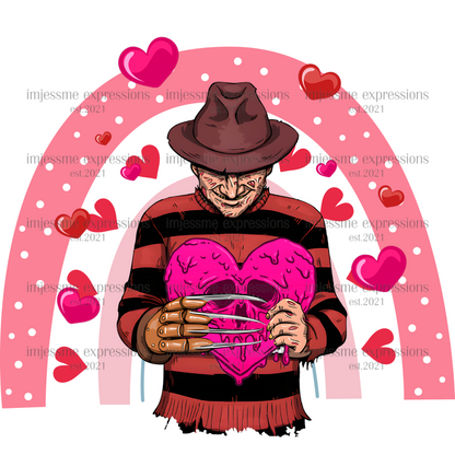 Freddy Candy - Scary Valentine Sublimation Graphic Tee