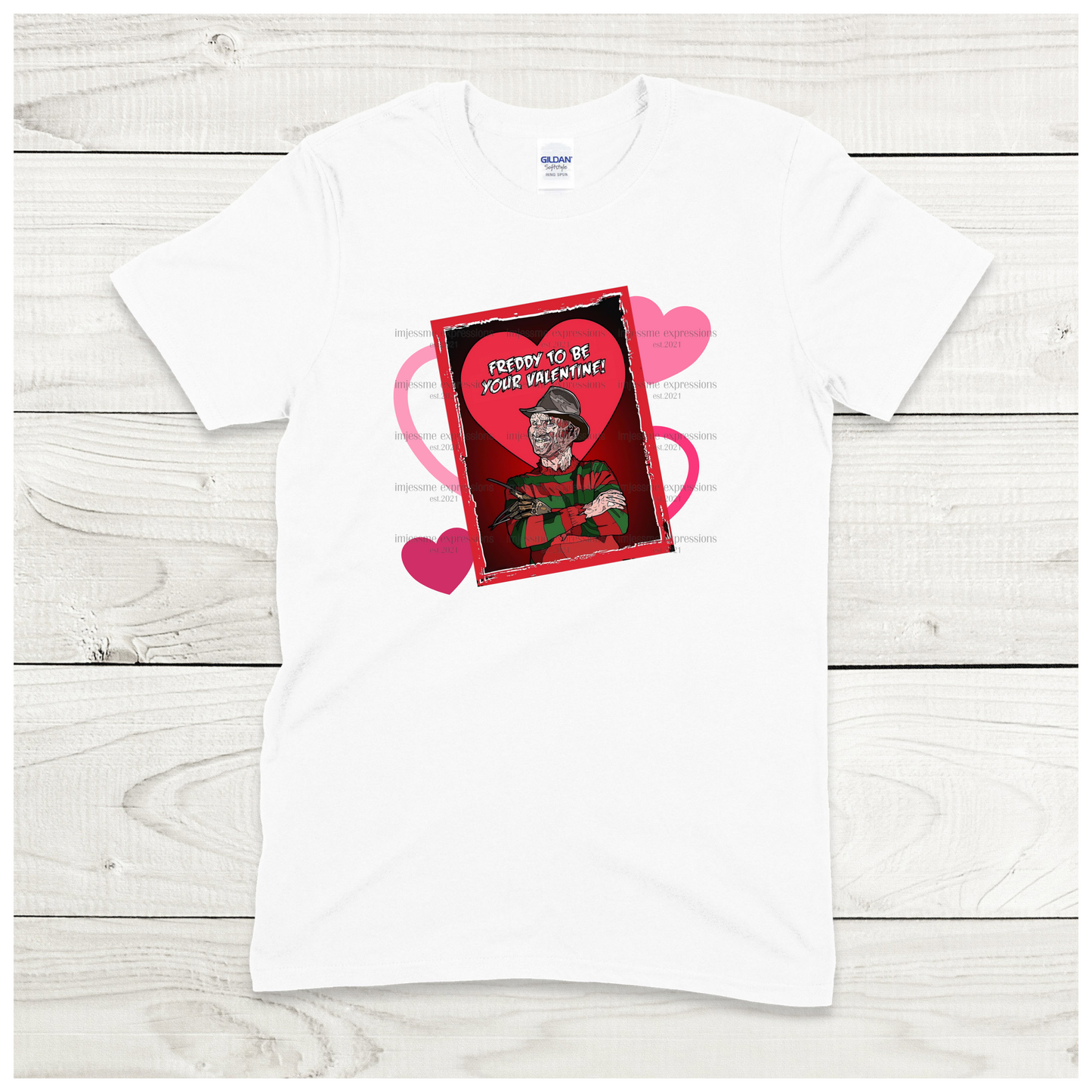 Freddy - To Be Your Valentine - Scary Valentine Sublimation Graphic Tee