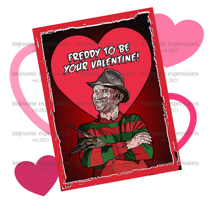 Freddy - To Be Your Valentine - Scary Valentine Sublimation Graphic Tee