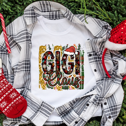 Gigi - "Claus" Matching Christmas Graphic Tee