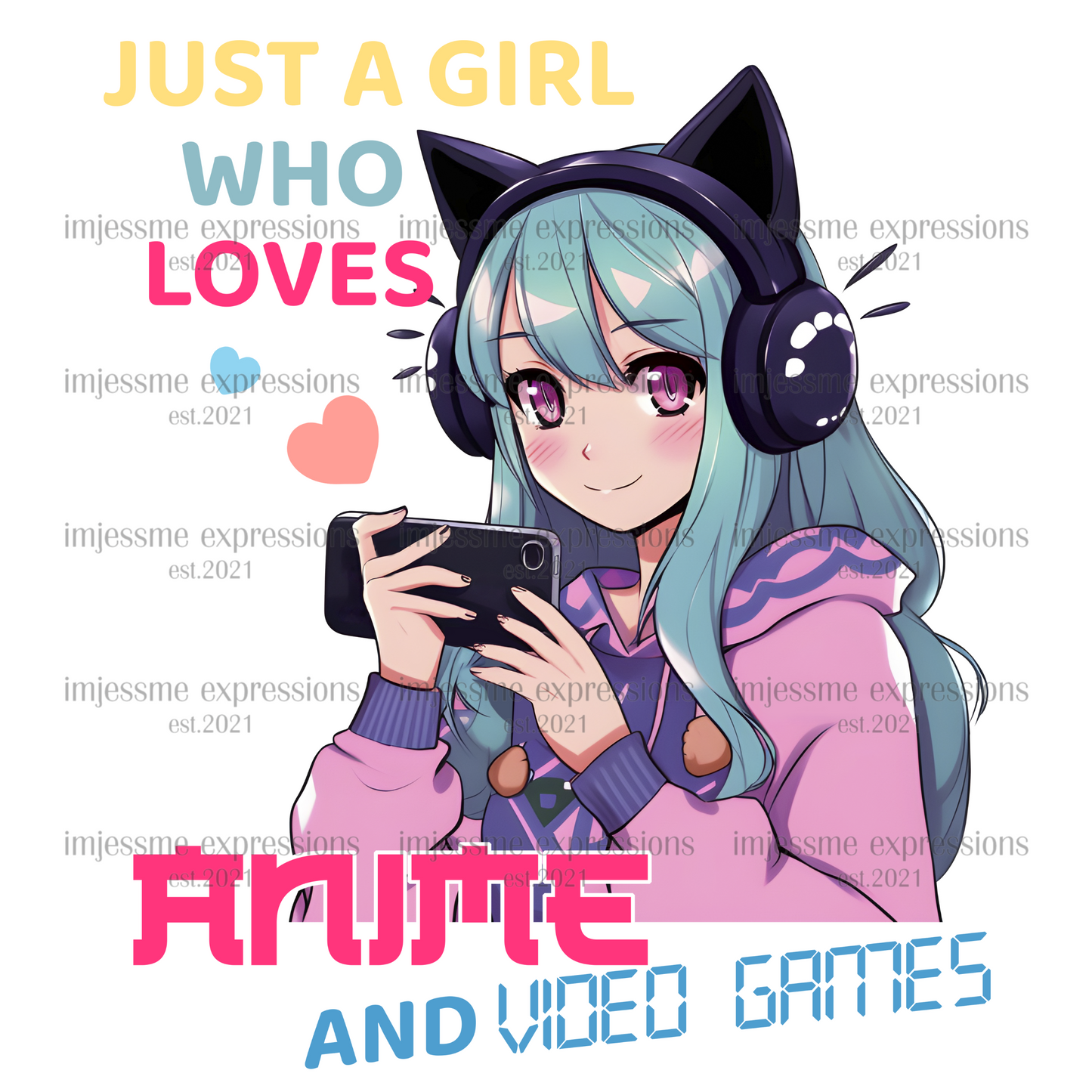 Just a Girl Who Loves Anime and Video Games - Sublimation Graphic Tee