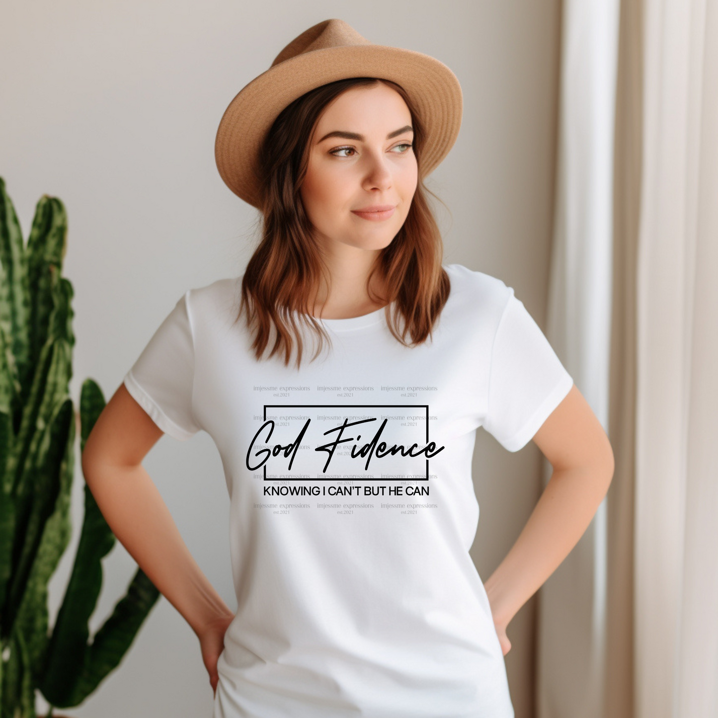 GOD fidence  - Word Art Sublimation Graphic Tee