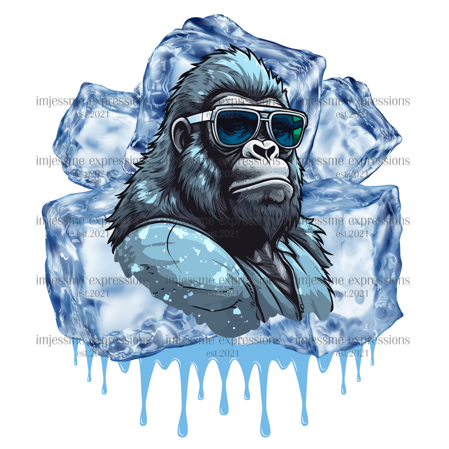 Gorilla Ville - Cool Ice Gorilla Graphic Tee