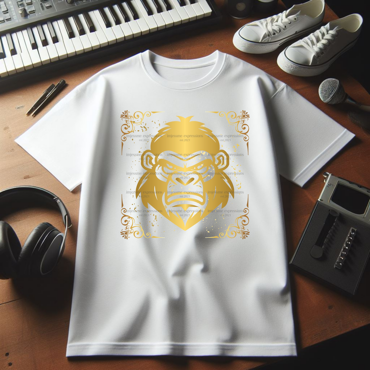 Gorilla Ville - Gold Gorilla Graphic Tee