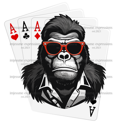 Gorilla Ville - Poker Gorilla Graphic Tee