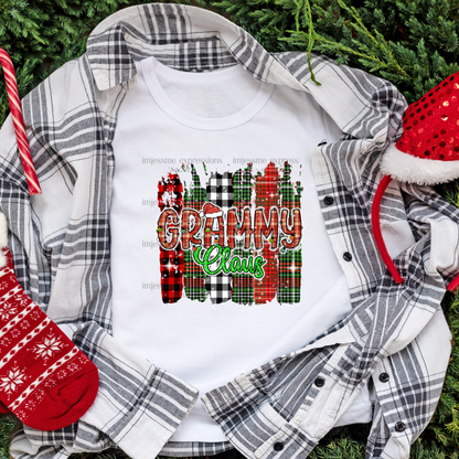 Grammy 2 - "Claus" Matching Christmas Graphic Tee