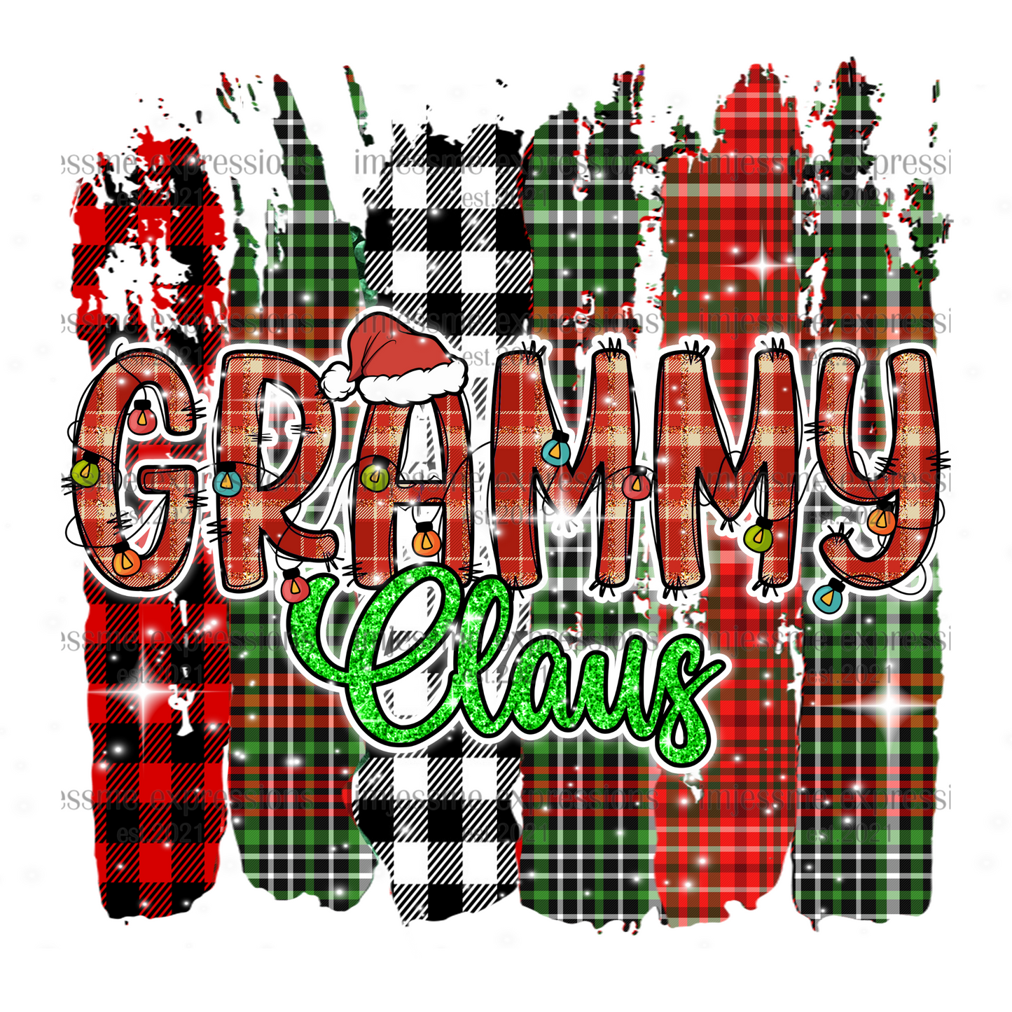 Grammy 2 - "Claus" Matching Christmas Graphic Tee