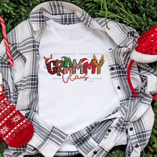 Grammy - "Claus" Matching Christmas Graphic Tee