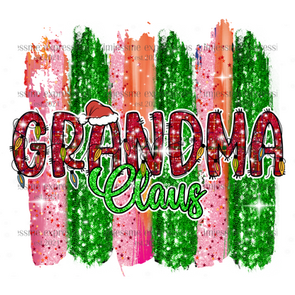 Grandma - "Claus" Matching Christmas Graphic Tee