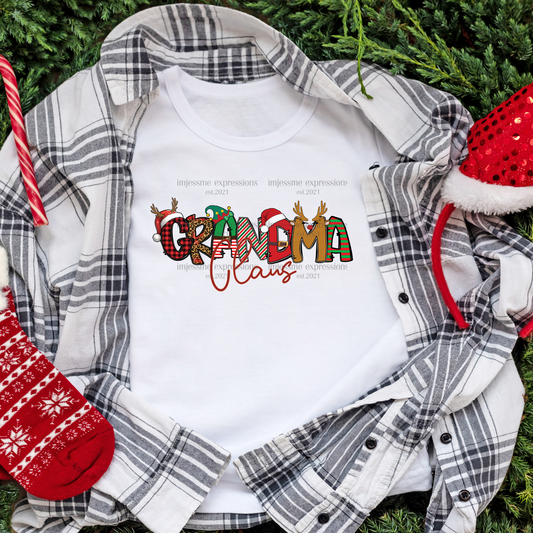 Grandma 2 - "Claus" Matching Christmas Graphic Tee
