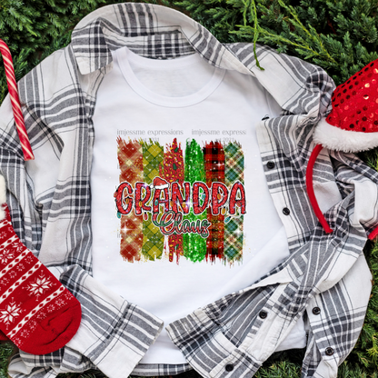 Grandpa 2 - "Claus" Matching Christmas Graphic Tee