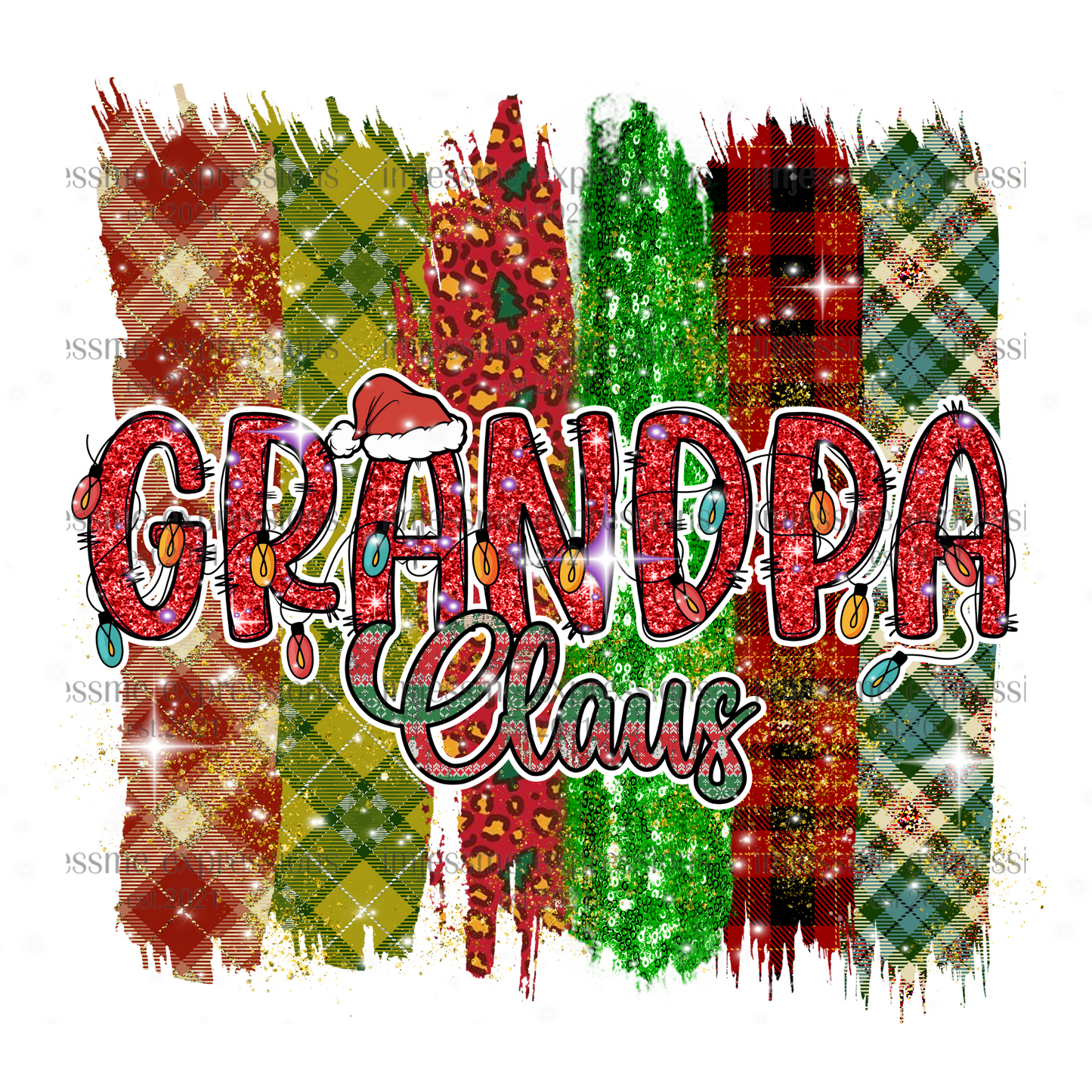 Grandpa 2 - "Claus" Matching Christmas Graphic Tee