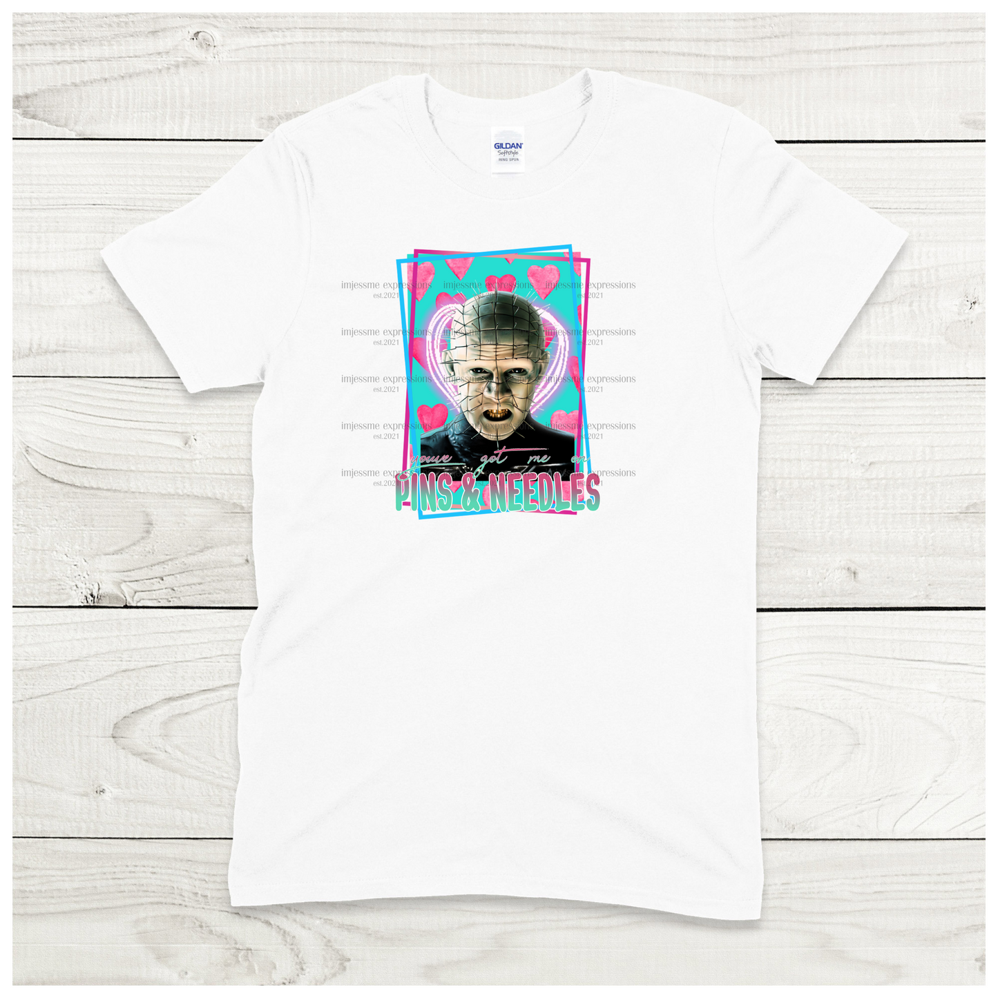 Hellraiser - Pins & Needles - Scary Valentine Sublimation Graphic Tee