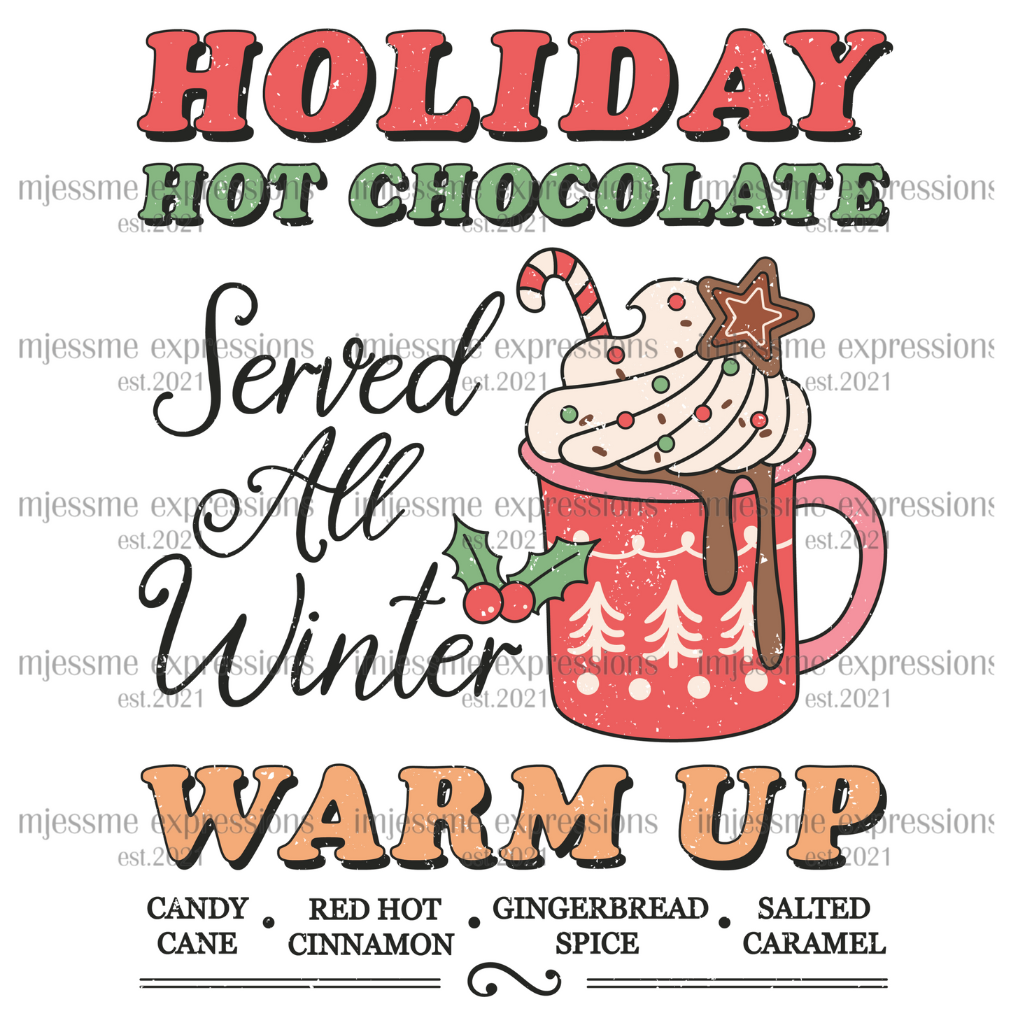 Retro-Holiday Hot Chocolate - Graphic Tee
