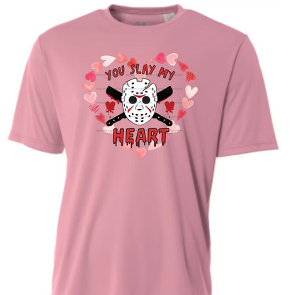 Jason - You Slay My Heart - Scary Valentine Sublimation Graphic Tee