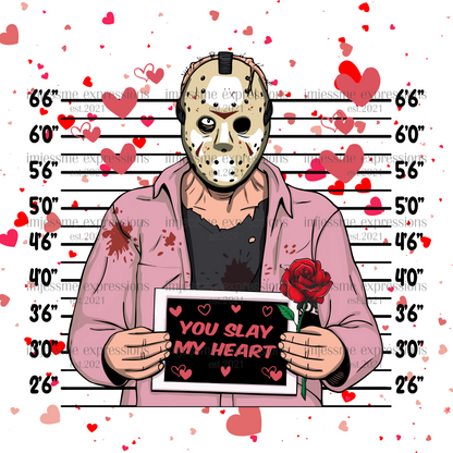 Jason - You Slay My Heart 2 - Scary Valentine Sublimation Graphic Tee