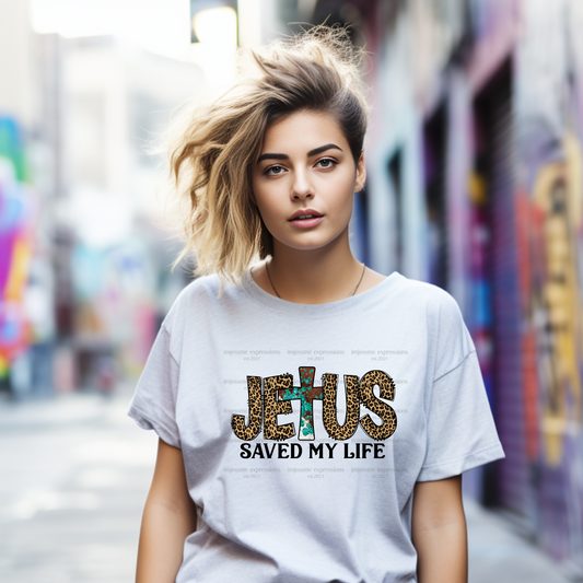 Jesus Saved My Life - Sublimation Graphic Tee