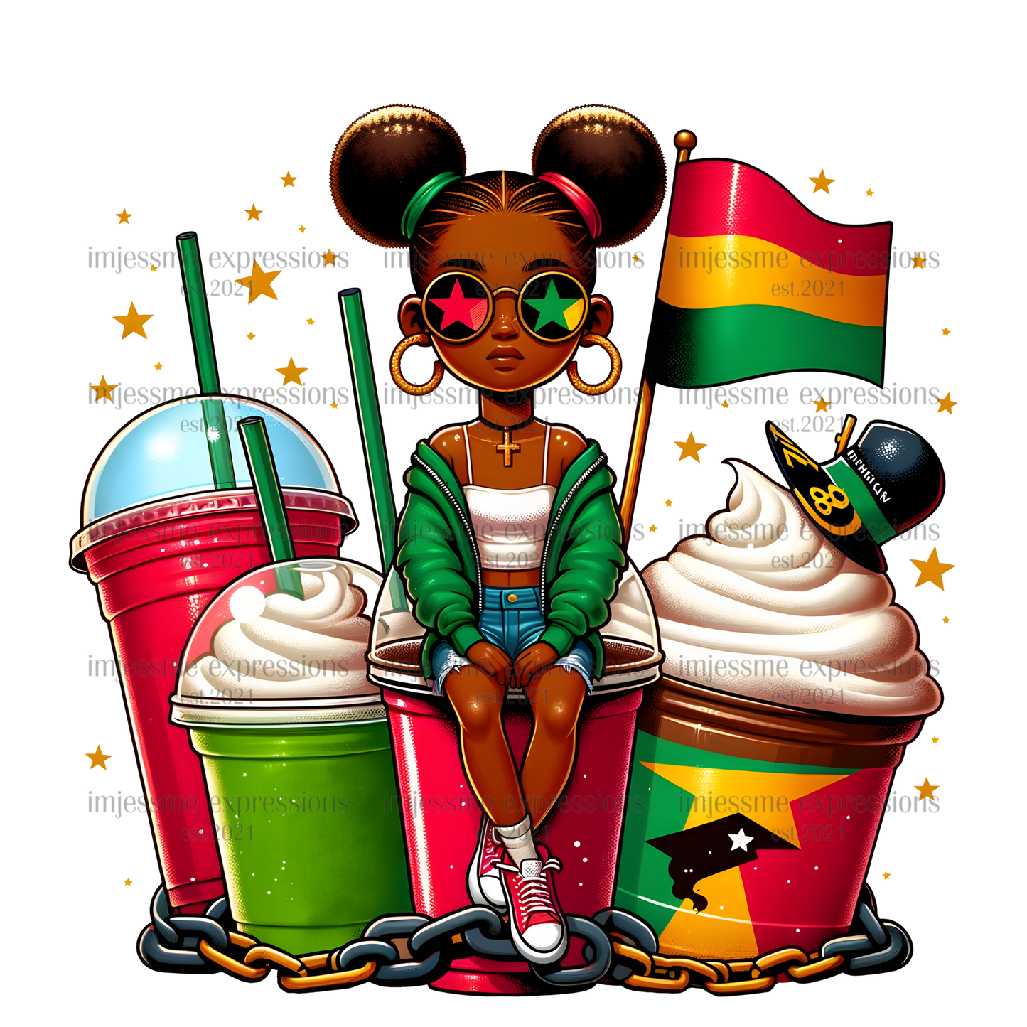 Juneteenth - Girl with Drinks