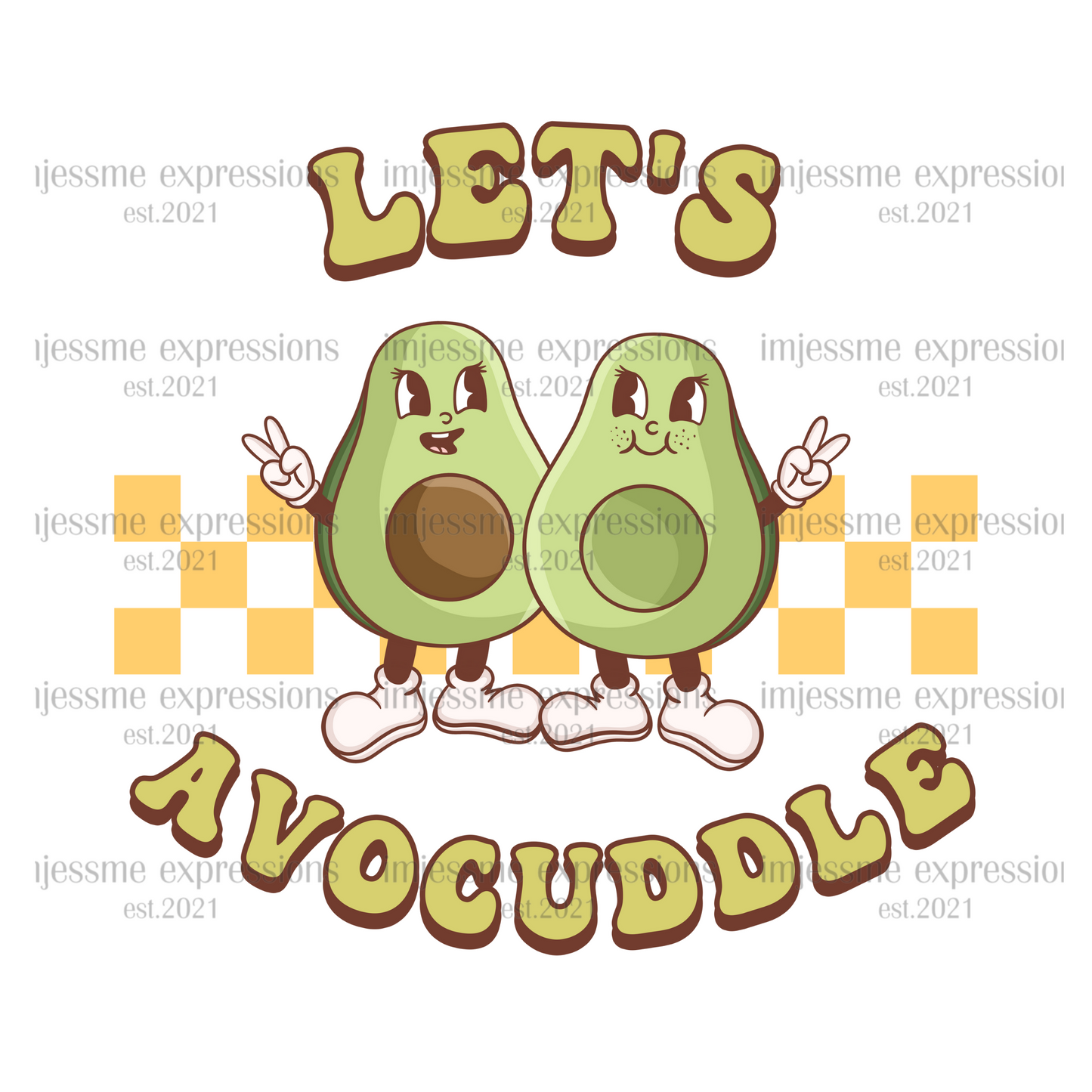 Let's Avocuddle - DTF Valentine's Day Graphic Sweater