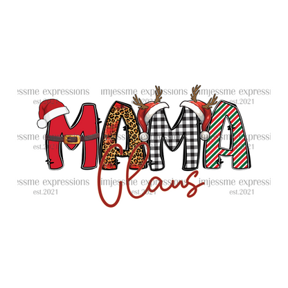 Mama - "Claus" Matching Christmas Graphic Tee