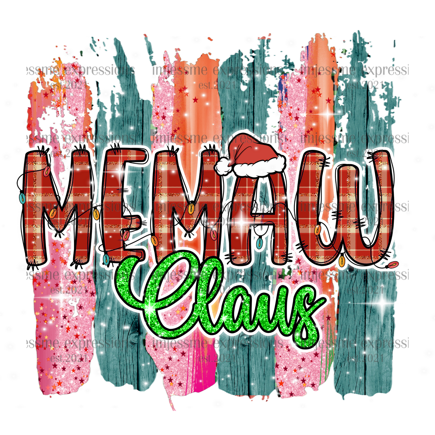 Memaw - "Claus" Matching Christmas Graphic Tee